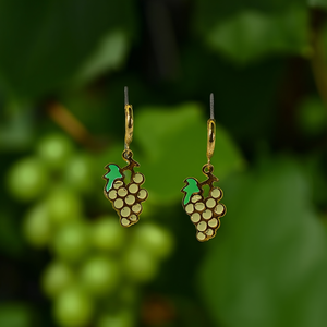 เครื่องประดับแฟชั่น ต่างหูรูปผลไม้น่ารัก โลหะผสมสังกะสีชุบทอง - Product Image 3