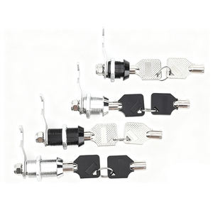 Serrure à bille circulaire à <span class=keywords><strong>clé</strong></span> <span class=keywords><strong>en</strong></span> alliage de zinc poli <span class=keywords><strong>pour</strong></span> boîte électrique et boîte aux lettres, argent/noir, haute sécurité - Product Image 4