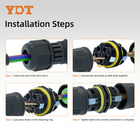 Presse-étoupe double extrémité en nylon, 3 cœurs M16, étanche pour extérieur, connecteur rapide, connecteur de câble de fixation et d'étanchéité