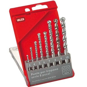 VALEX PUN0023 Set di 8 Punte da Trapano per Muratura e Calcestruzzo Italia - Product Image 1
