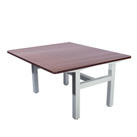 Bureau face à face levage ordinateur Table en bois électrique hauteur réglable cadre de bureau debout 4 pieds
