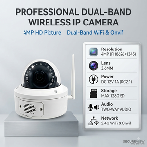 Telecamera <span class=keywords><strong>di</strong></span> <span class=keywords><strong>Sicurezza</strong></span> HD Smart Tuya WiFi, Telecamera IP Dome con Audio Bidirezionale e Rilevamento del Movimento - Product Image 2