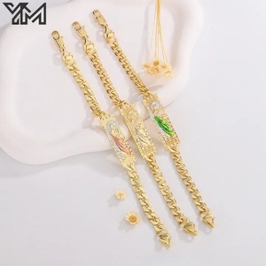 Bracciale Classico Religioso San Giuda con Croce, in Rame Placcato Oro, Semplice ed Elegante, per Uomo e Donna - Product Image 6