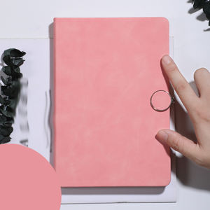 Blocco note a spirale blocco note 6 anello agenda 2024 logo personalizzato bordo bordo colore rosso blocco note - Product Image 4