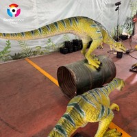 Modèle de dinosaure Velociraptor animatronique réaliste de 2,5 m, fournitures pour parcs d'attractions, modèle de dinosaure mécanique pour parc à thème