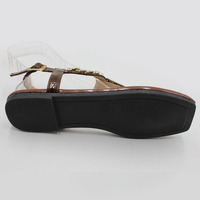 Sandales plates d'été pour femmes, chaussures plates décontractées d'extérieur, vente en gros de chaussures de luxe, tailles disponibles 37-42