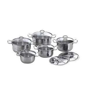 Pabrik Pengiriman Langsung 16-24Cm Uap Memasak Pot Makanan Alat Kukus Irisan Stainless Steel Steamer