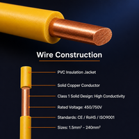 Cable de Cableado Interior para Casa de Alta Calidad BV, Conductor de Cobre Sólido de un Solo Núcleo, Revestimiento de PVC, 2.5mm 4mm 6mm para Apartamento o Villa