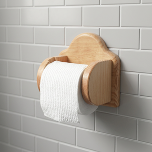 Portarrollos de Papel Higiénico de Madera Estilo Americano para Montar en la Pared con Tapas, Hecho a Mano, Impermeable, 100% Ecológico - Product Image 1