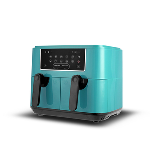 9L Doppelkorb-Heißluftfritteuse ohne Öl mit zwei Kochzonen, digitalem Touch-Display, elektrische quadratische Doppel-Heißluftfritteuse - Product Image 3