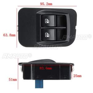 Bouton de commande de lève-vitre électrique gauche 8 broches 735461275 pour Peugeot Bipper 08-14 Citroën Nemo Vauxhall Opel Combo Fiat - Product Image 6