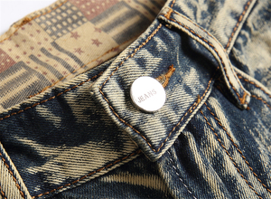 Jeans en denim de haute qualité pour hommes, style Y2K, déchirés, coupe baggy, taille mi-haute, en coton, personnalisables, vente en gros - Product Image 5