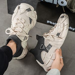 Chaussures de sport respirantes en maille tissée, chaussures décontractées pour hommes, chaussures de sport tendance pour hommes et femmes - Product Image 5