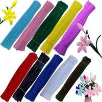 Batang Chenille Poliester Warna-warni untuk Bunga DIY - Pembersih Pipa Fleksibel untuk Buket Buatan Tangan Dekorasi Rumah
