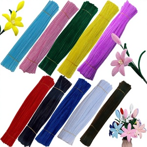 Bunte Polyester-Chenille-Stiele für DIY-Blumen - Flexible Pfeifenreiniger für Handgemachte Künstliche Sträuße Heimdekoration - Product Image 3
