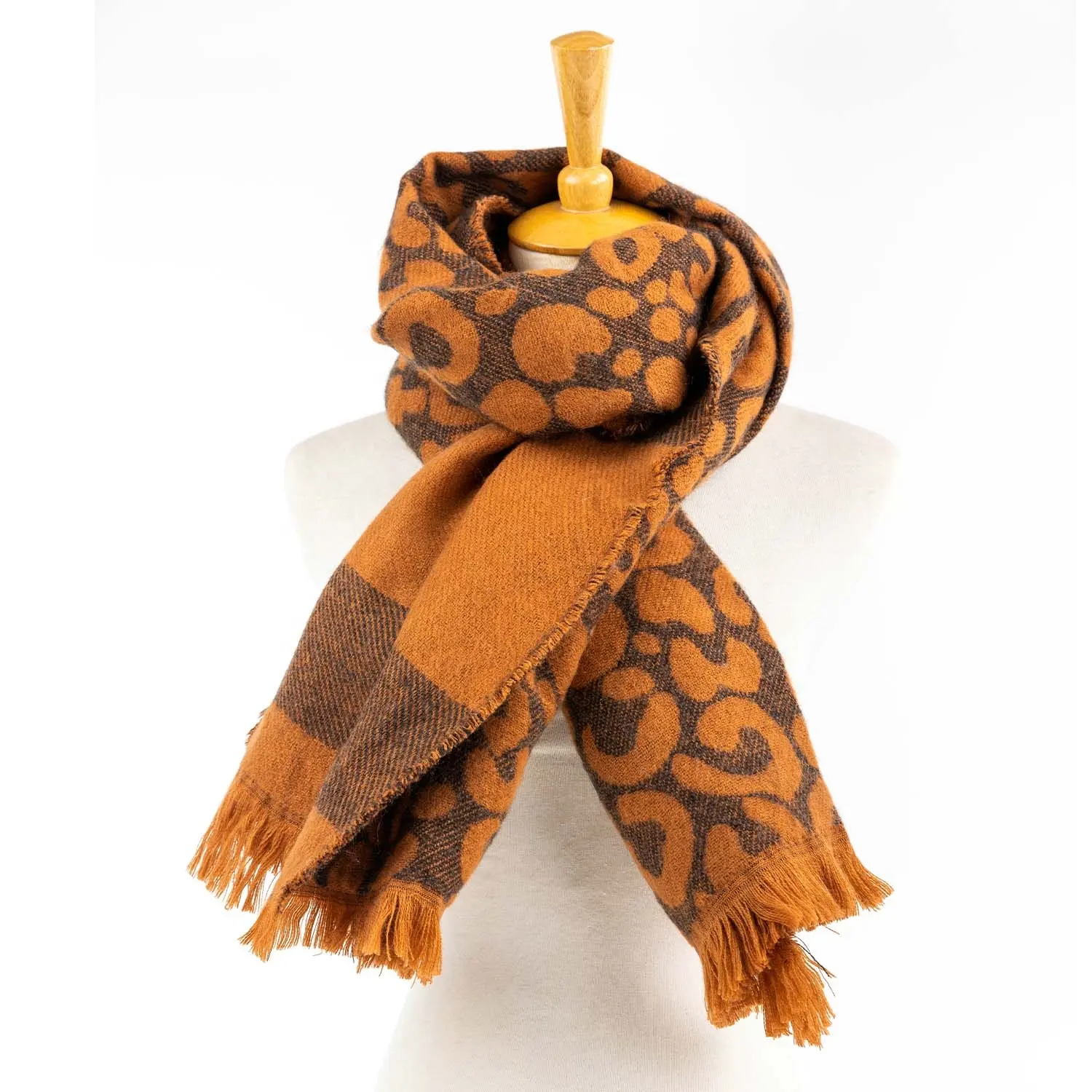 Bekleidungs zubehör Frauen Winter Warm Soft Cashmere Feel Quaste Leopard Cheetah Schal Overs ize Wider Stole Blanket Schal