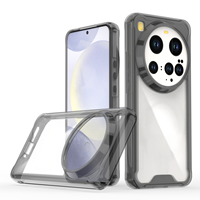 Étuis de téléphone portable transparents en acrylique dur transparent pour Xiaomi 15 14 Ultra 14T Pro TPU Edge Anti jaune couverture arrière de protection