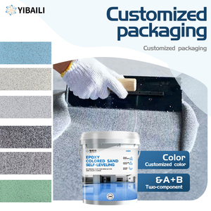 Revêtement <span class=keywords><strong>de</strong></span> sol époxy auto-nivelant effet marbre, résistant à l'usure, durable, <span class=keywords><strong>peinture</strong></span> <span class=keywords><strong>de</strong></span> sable coloré, application liquide - Product Image 2