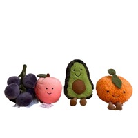 Série Originale Fruits et Légumes : Coton de PP Rempli de Peluches Parfumées (Maïs Caramel, Pois, Cerise, Pendentif, Raisin, Olive)