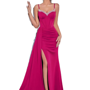 Của phụ nữ sang trọng buổi tối bên ăn mặc móng tay Kim Cương thiết kế Heavy-Duty tính khí treo dài Slit thanh lịch cho mùa hè giản dị - Product Image 4