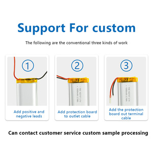 ผู้ผลิต OEM/ODM แบตเตอรี่ลิเธียมโพลิเมอร์แบบชาร์จได้ 3.7V/1050mah รุ่น 902248 แบตเตอรี่ลิเธียมไอออนขายดี - Product Image 5