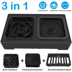 Set di Ciotole per Animali Domestici in Acciaio Inox Stabile e Anti-Ribaltamento, con Bordo Antisgocciolamento, Doppio Contenitore Portatile per Gatti, Cani e Piccoli Animali - Product Image 4