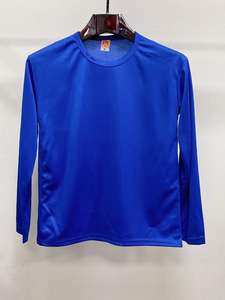 เสื้อยืดแขนยาวผ้าโพลีเอสเตอร์แบบแห้งพอดีตัวเสื้อยืดคอลูกเรือพิมพ์ลายปักเปล่าโลโก้ตามสั่ง - Product Image 4