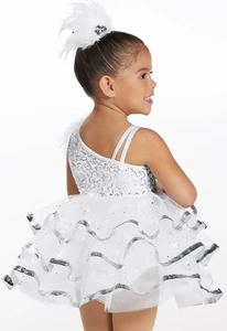 ชุดเต้นบัลเลต์เด็กผู้หญิงสีขาวประดับเลื่อม - Product Image 2