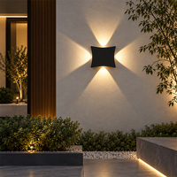 Applique murale LED moderne en aluminium, étanche IP65, 3500K, pour extérieur et intérieur, idéale pour jardin, cour, balcon, allée, décoration