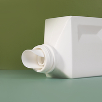 Bouteille de lessive blanche personnalisée de 500ml 1000ml Bouteilles d'emballage de liquide de lessive en plastique HDPE vides carrées