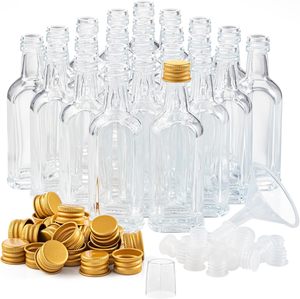 Bouteilles en plastique PET transparentes de 50 ml à col long avec bouchon, personnalisables avec logo, pour rhum, whisky, tequila, liqueur, champagne, soda, de qualité alimentaire - Product Image 1