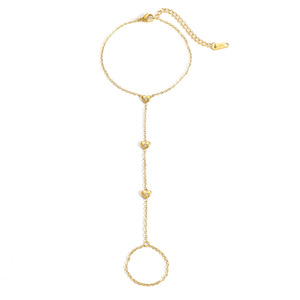 Cadena corporal de acero inoxidable con forma de corazón, chapada en oro de 18k con engaste de diamantes para uso diario. - Product Image 5