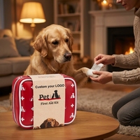 Trousse de premiers soins pour animaux de compagnie imperméable pour les voyages, fournitures médicales d'urgence et formation pour chiens et chats, pour les urgences des chats et des chiens