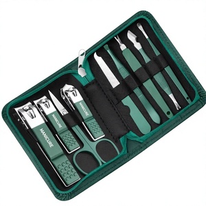Ensemble d'outils de manucure et pédicure 9 pièces, coupe-ongles en métal, kit de suppression des cuticules avec étui à fermeture éclair pour salon et voyage - Product Image 6