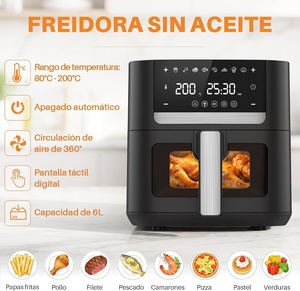 Freidora de Aire Eléctrica Pequeña sin Aceite con Pantalla Táctil Digital de 4.2L, Ventana Visible, Diseño Moderno y Ahorro de Energía para Familias Pequeñas - Product Image 4