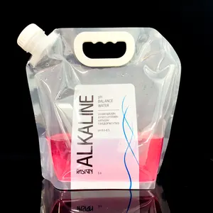 1 galon 3 litre BPA ücretsiz ısı mühür plastik sıvı su dolu ambalaj çantası