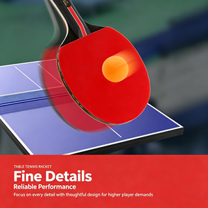 Professional Table Tennis Racket 1-Ply Wood Carbon Layer <b>Long</b> Pimples Tacky Inverted 1.8mm <b>Sponge</b> Anatomic <b>Handle</b> Balanced - Product Image 4