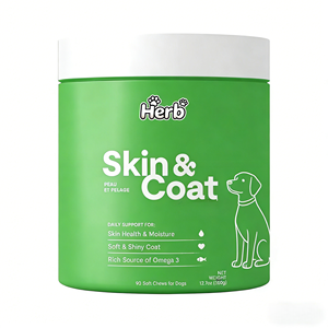 Suplementos para el Cuidado de la Salud de Mascotas de Marca Privada OEM/ODM, Masticables Suaves para Piel y Pelaje con Sabor a Salmón, Suplementos Nutricionales para Mascotas - Product Image 1