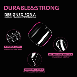 JIEYU CE PMMA/ABS Faux <span class=keywords><strong>ongles</strong></span> <span class=keywords><strong>courts</strong></span> transparents à couverture complète pour les écoles de <span class=keywords><strong>nail</strong></span> <span class=keywords><strong>art</strong></span> - Product Image 4