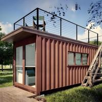 Maison de conteneur d'expédition à deux étages personnalisable maison préfabriquée pour bureau villa et appartement
