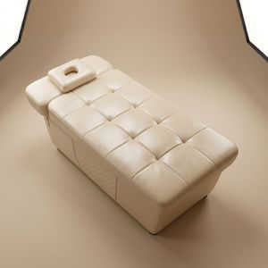 Fauteuil de lavage et de soin capillaire en similicuir PU avec fonction massage pour salon de coiffure et spa - Product Image 1