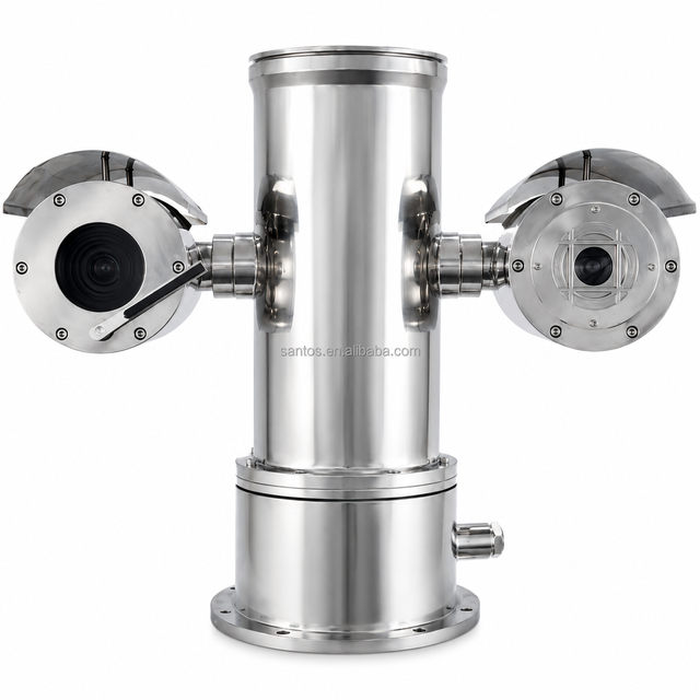 -20°C-650°C Heavy Duty Explosion Proof Thermal Imaging PTZ Camera ATEX Certified Dual Lens Video Security System