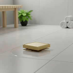 Grilles de drain décoratives plaquées polies de haute qualité 3 en 1 pour drain de sol dissimulé de salle de bain d'hôtel - Product Image 6