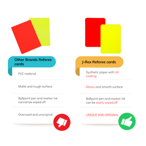 บัตรเตือนการแข่งขันฟุตบอลเครื่องมือผู้ตัดสินโทษสีสดใสรับประกันคุณภาพ - Product Image 3