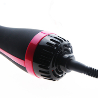 Brosse Sèche-Cheveux Électrique Portable Ionique en Plastique, Moteur 110 000 tr/min, Démêlante et Lissante, Rose, Styler Tout-en-un pour Cheveux