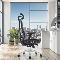 Chaise de bureau moderne en maille à dossier haut avec support lombaire réglable accoudoir réglable ordinateur de luxe exécutif pivotant ergonomique