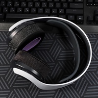 Jomwag Coussinets d'oreille de remplacement en mousse à mémoire de forme imperméable et respirante pour PlayStation 5 - Confortables Noir/Violet