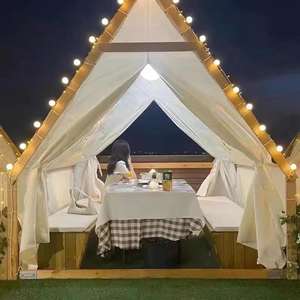 <span class=keywords><strong>Tente</strong></span> de réception triangulaire HOUMU, design <span class=keywords><strong>chalet</strong></span>, monocouche, imperméable, pour usage commercial extérieur, <span class=keywords><strong>camping</strong></span>, barbecue, et point d'accès social media - Product Image 3