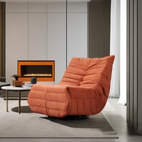 Canapé moderne compact monocouche de style chinois Fauteuil modulable rembourré en tissu pour le salon