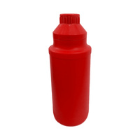 Conteneur de boisson de 1 L, finition mate, vide, en plastique HDPE, avec poignée, couleur personnalisée, bouteille d'emballage pour boissons et jus, bouchon à vis
